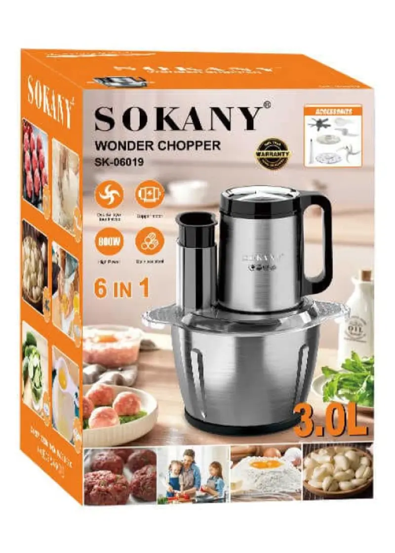 The Sokany Wonder Chopper SK-06019 is a 6-in-1